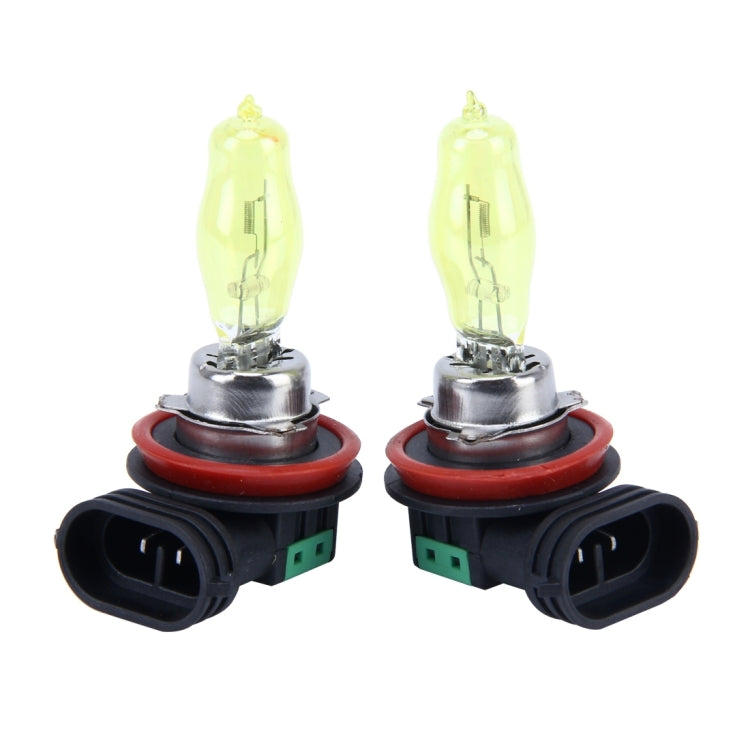 2 lampadine alogene H11 HOD 12V 100W 2400 LM 3500K fari a luce gialla, H11
