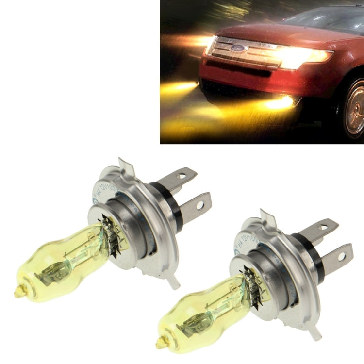 2 lampadine alogene H4 HOD 12V 100W 2400 LM 3500K fari a luce gialla, H4