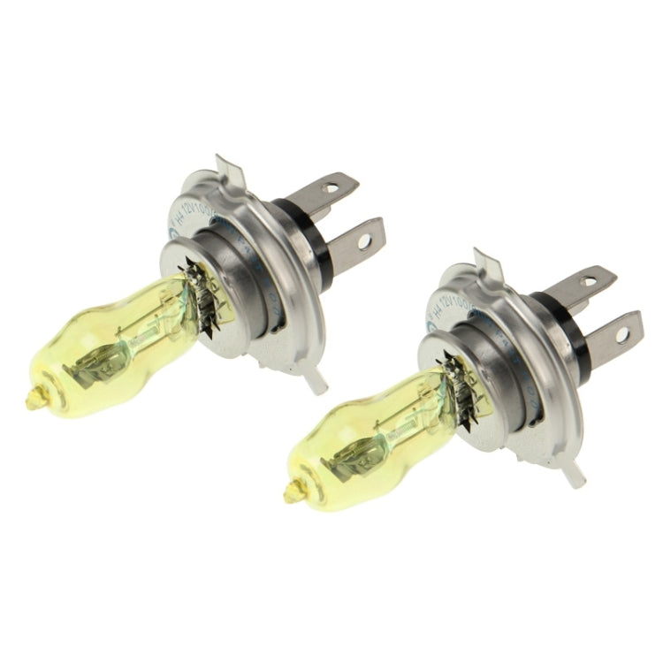 2 lampadine alogene H4 HOD 12V 100W 2400 LM 3500K fari a luce gialla, H4