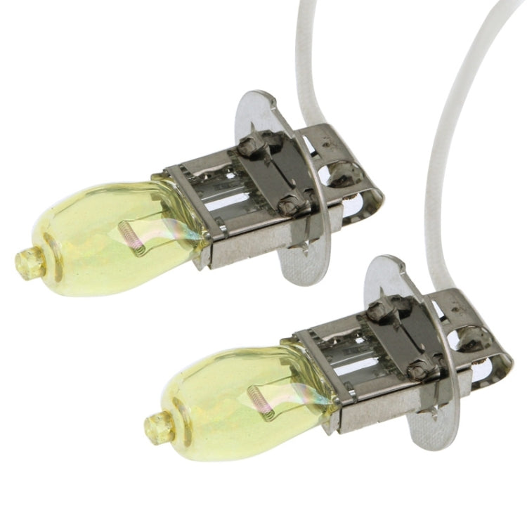 2 lampadine alogene H3 HOD 12V 100W 2400 LM 3500K fari a luce gialla, H3