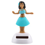 Bobble Head a energia solare, giocattolo, decorazione per auto, ornamento, carina principessa Hula