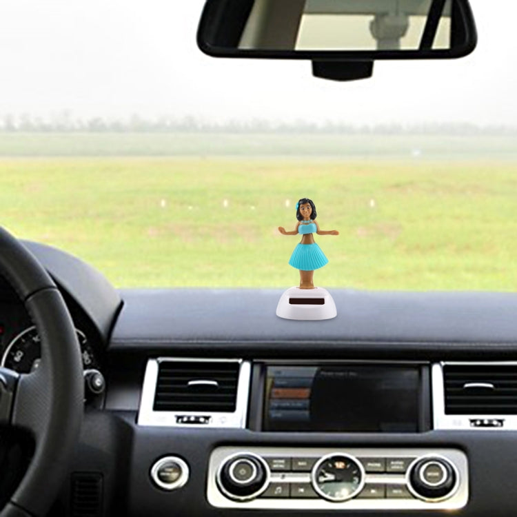 Bobble Head a energia solare, giocattolo, decorazione per auto, ornamento, carina principessa Hula