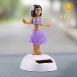 Bobble Head a energia solare, giocattolo, decorazione per auto, ornamento, carina principessa Hula