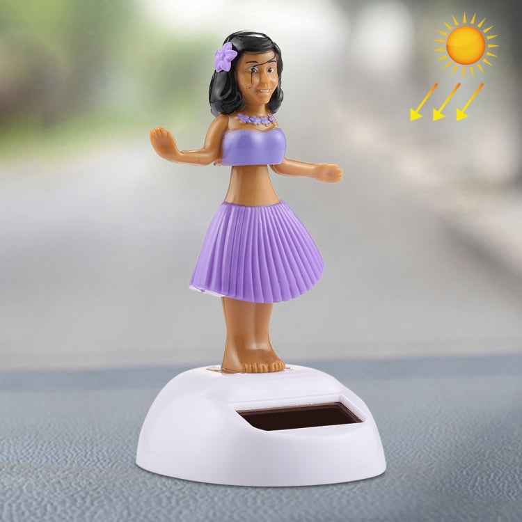 Bobble Head a energia solare, giocattolo, decorazione per auto, ornamento, carina principessa Hula