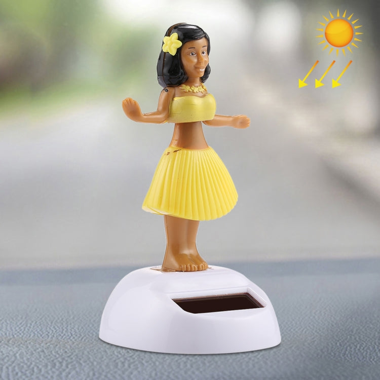 Bobble Head a energia solare, giocattolo, decorazione per auto, ornamento, carina principessa Hula