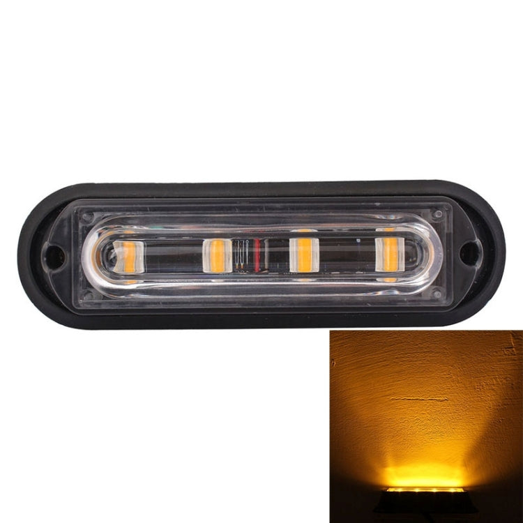 12W 720LM 4-LED 18 modelli di flash Lampada stroboscopica per auto di emergenza, DC 12V, 4-LED Yellow Light, 4-LED White Light, 4-LED Blue Light, 4-LED White + Red Light, 4-LED White + Yellow Light, 4-LED Red + Blue