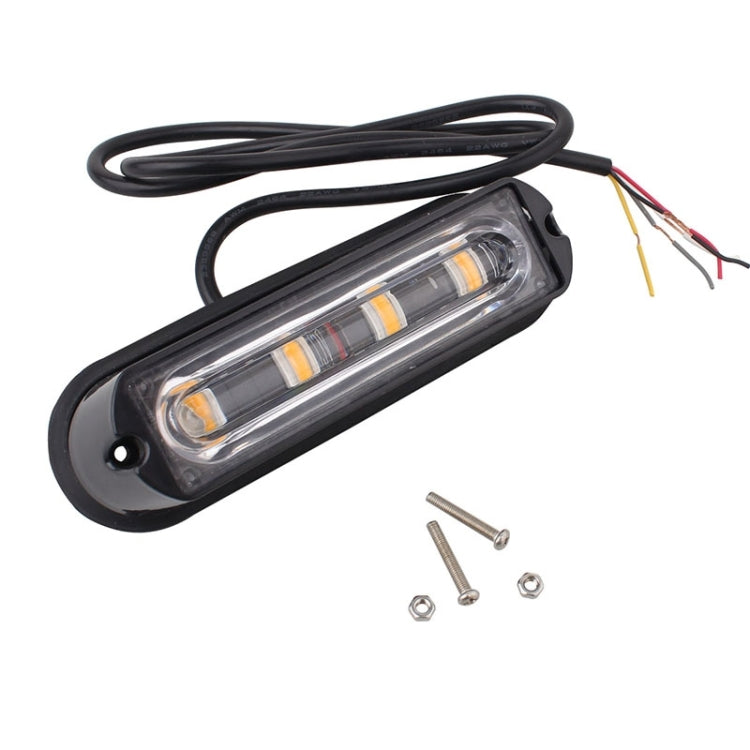 12W 720LM 4-LED 18 modelli di flash Lampada stroboscopica per auto di emergenza, DC 12V, 4-LED Yellow Light, 4-LED White Light, 4-LED Blue Light, 4-LED White + Red Light, 4-LED White + Yellow Light, 4-LED Red + Blue