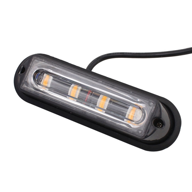 12W 720LM 4-LED 18 modelli di flash Lampada stroboscopica per auto di emergenza, DC 12V, 4-LED Yellow Light, 4-LED White Light, 4-LED Blue Light, 4-LED White + Red Light, 4-LED White + Yellow Light, 4-LED Red + Blue