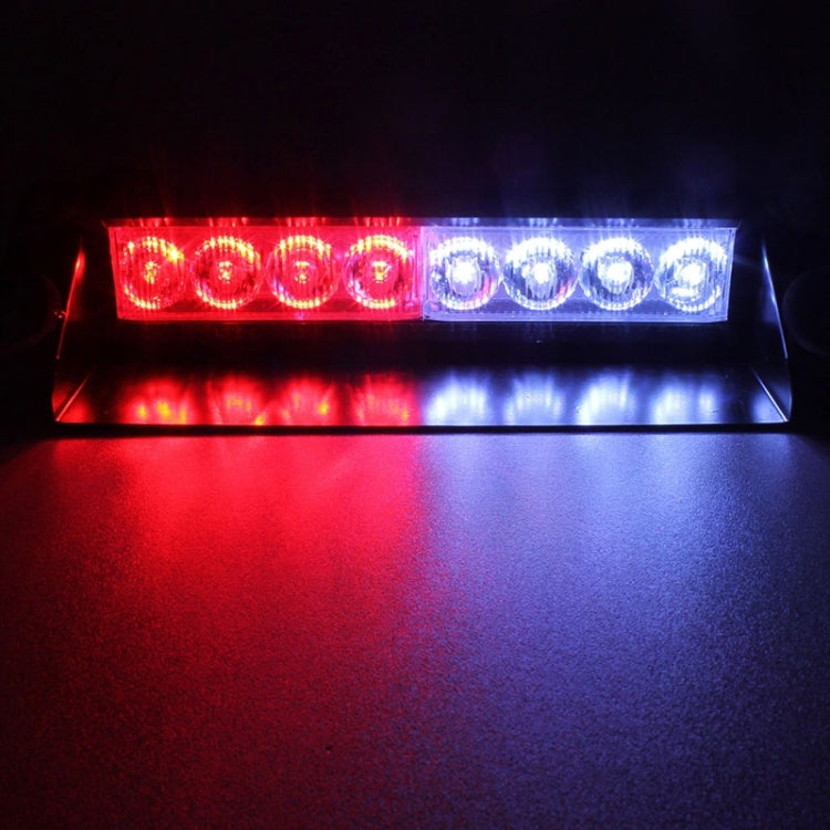 8W 800LM 8-LED 3-Modalità Angolo regolabile Strobo per auto Flash Dash Lampada di emergenza Luce di emergenza con ventose, DC 12V, White + Red, White + Yellow, Red + Blue, Blue, Red, White, Yellow