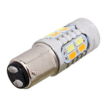 2PCS 1157/BAY15D 10W 700LM Giallo + Luce Bianca 20-LED SMD 5630 Lampadina Luce Freno Auto, Corrente Costante, DC 12-24V, 1157