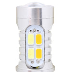 2PCS 1157/BAY15D 10W 700LM Giallo + Luce Bianca 20-LED SMD 5630 Lampadina Luce Freno Auto, Corrente Costante, DC 12-24V, 1157