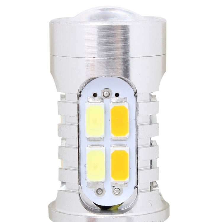 2PCS 1157/BAY15D 10W 700LM Giallo + Luce Bianca 20-LED SMD 5630 Lampadina Luce Freno Auto, Corrente Costante, DC 12-24V, 1157