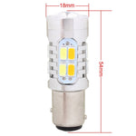 2PCS 1157/BAY15D 10W 700LM Giallo + Luce Bianca 20-LED SMD 5630 Lampadina Luce Freno Auto, Corrente Costante, DC 12-24V, 1157