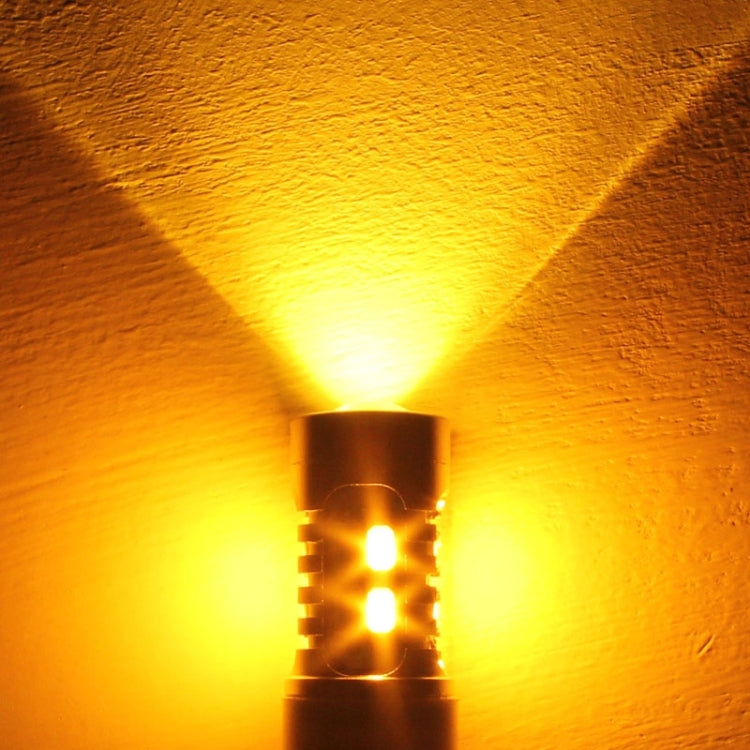 2PCS 1157/BAY15D 10W 700LM Giallo + Luce Bianca 20-LED SMD 5630 Lampadina Luce Freno Auto, Corrente Costante, DC 12-24V, 1157