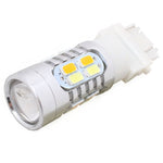 2PCS T25 10W 700LM Giallo + Luce Bianca Doppi Fili 20-LED SMD 5630 Lampadina Luce Freno Auto, Corrente Costante, DC 12-24V, T25 Dual Wires