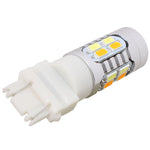 2PCS T25 10W 700LM Giallo + Luce Bianca Doppi Fili 20-LED SMD 5630 Lampadina Luce Freno Auto, Corrente Costante, DC 12-24V, T25 Dual Wires