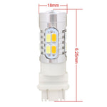 2PCS T25 10W 700LM Giallo + Luce Bianca Doppi Fili 20-LED SMD 5630 Lampadina Luce Freno Auto, Corrente Costante, DC 12-24V, T25 Dual Wires