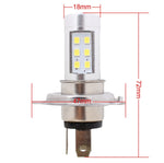 Lampadina per fari auto H4 4.2W 630LM luce bianca 21 LED 2835 SMD, corrente costante, DC 12-24V, H4 4.2W