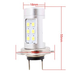 2 PZ H7 4.2W 630LM Luce bianca 21 LED 2835 SMD Lampadina per fendinebbia anteriore per auto, DC 12V, H7