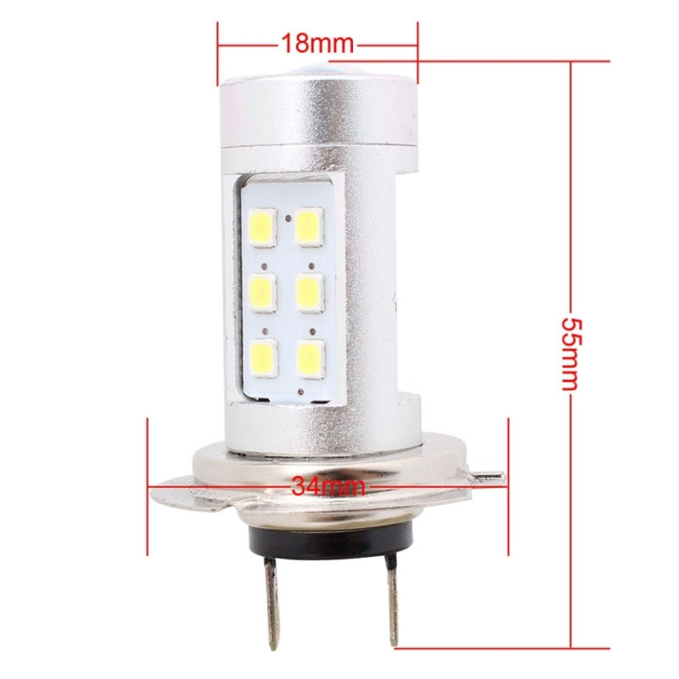 2 PZ H7 4.2W 630LM Luce bianca 21 LED 2835 SMD Lampadina per fendinebbia anteriore per auto, DC 12V, H7