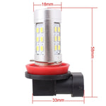 2 PZ H11 4.2W 630LM Luce bianca 21 LED 2835 SMD Lampadina per fendinebbia anteriore per auto, DC 12V, H11