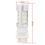 2 PZ T25 4.2W 630LM Luce Bianca Doppi Fili 21 LED 2835 SMD Luce Freno Auto Lampadina Luce di Marcia Diurna, DC 12V, T25 Dual Wires