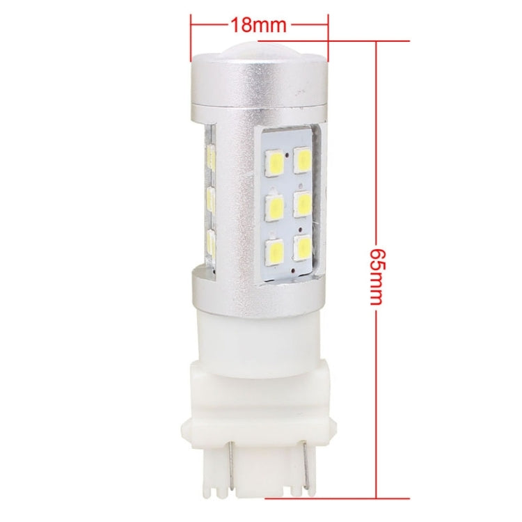 2 PZ T25 4.2W 630LM Luce Bianca Doppi Fili 21 LED 2835 SMD Luce Freno Auto Lampadina Luce di Marcia Diurna, DC 12V, T25 Dual Wires