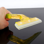 Tergicristallo per vetri/strumento per la pulizia dei vetri con impugnatura antiscivolo in plastica per finestrino dell'auto, dimensioni: 15,8 x 14,8 cm