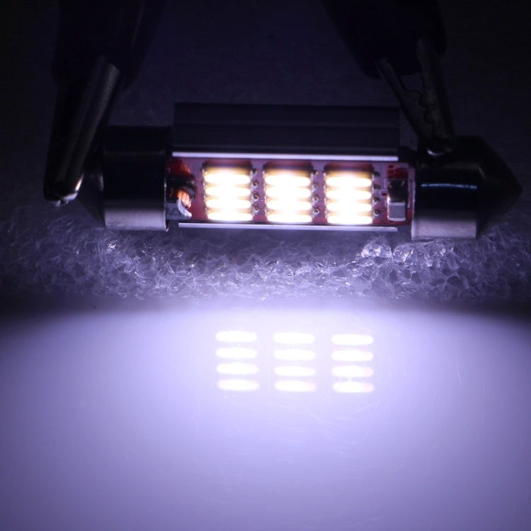 2 PZ 36mm 3.5W 180LM Luce Bianca 12 LED SMD 4014 CANBUS Luci di lettura targa Auto Lampadina, 3.5W  36mm