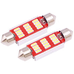 2 PZ 41mm 3.5W 180LM Luce Bianca 12 LED SMD 4014 CANBUS Luci di lettura targa Auto Lampadina, 3.5W 41mm