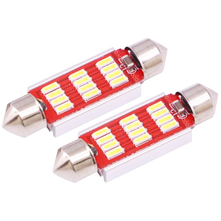 2 PZ 41mm 3.5W 180LM Luce Bianca 12 LED SMD 4014 CANBUS Luci di lettura targa Auto Lampadina, 3.5W 41mm