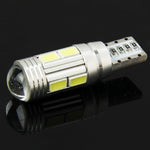 T10 4W Bianco 200LM 10 LED SMD 5730 Lampadina per luce di retromarcia di riserva per indicatori di direzione per veicoli, DC 12V, T10