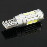 T10 4W Bianco 200LM 10 LED SMD 5730 Lampadina per luce di retromarcia di riserva per indicatori di direzione per veicoli, DC 12V, T10
