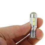 T10 4W Bianco 200LM 10 LED SMD 5730 Lampadina per luce di retromarcia di riserva per indicatori di direzione per veicoli, DC 12V, T10