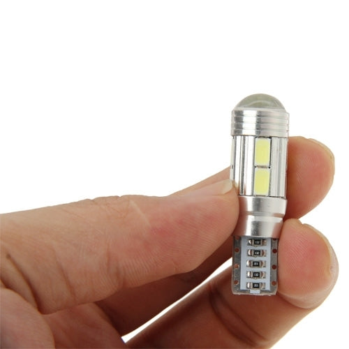 T10 4W Bianco 200LM 10 LED SMD 5730 Lampadina per luce di retromarcia di riserva per indicatori di direzione per veicoli, DC 12V, T10