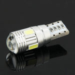 T10 2W Bianco 130LM 6 LED SMD 5730 Lampadina per luci di retromarcia di riserva per veicoli, DC 12V, T10 2W