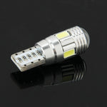 T10 2W Bianco 130LM 6 LED SMD 5730 Lampadina per luci di retromarcia di riserva per veicoli, DC 12V, T10 2W