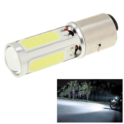 BA20D 6W Bianco 250LM 5 LED COB Luce di stop per auto Freno anteriore Indicatori di direzione posteriori per moto/veicoli, DC 12V, 6W 250LM