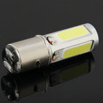 BA20D 6W Bianco 250LM 5 LED COB Luce di stop per auto Freno anteriore Indicatori di direzione posteriori per moto/veicoli, DC 12V, 6W 250LM
