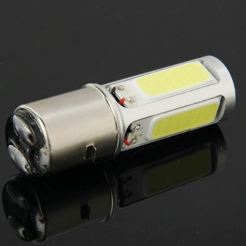 BA20D 6W Bianco 250LM 5 LED COB Luce di stop per auto Freno anteriore Indicatori di direzione posteriori per moto/veicoli, DC 12V, 6W 250LM
