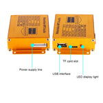 Antifurto per moto digitale MP3 con altoparlante da 3,0 pollici, radio FM e telecomando, supporto scheda SD e disco flash USB