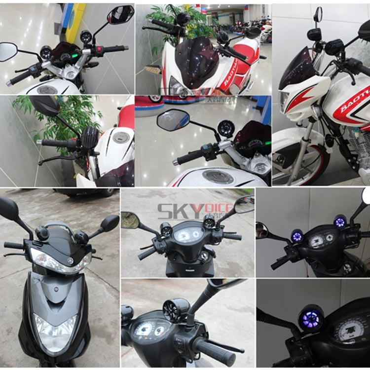 Antifurto per moto digitale MP3 con altoparlante da 3,0 pollici, radio FM e telecomando, supporto scheda SD e disco flash USB