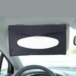 Elegante scatola dispenser per porta carta velina in pelle PU per aletta parasole, Car Sun Visor Tissue Box, Black, Grey