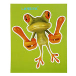 Adesivo per auto con motivo rana, dimensioni: 15,5x12,5 cm, Thumb, Barbell, Leaning
