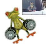 Adesivo per auto con motivo rana, dimensioni: 15,5x12,5 cm, Thumb, Barbell, Leaning