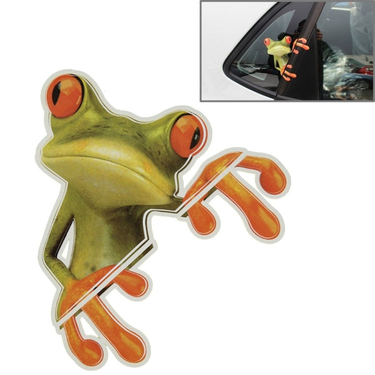 Adesivo per auto con motivo rana, dimensioni: 15,5x12,5 cm, Thumb, Barbell, Leaning