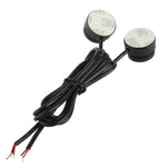 2x luci LED bianche Eagle Eye impermeabili da 1,5 W per veicoli, lunghezza cavo: 65 cm, 1.5W