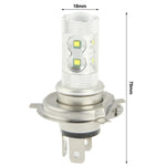 Fendinebbia H4 60W bianco 12 LED CREE per veicoli, DC 12-30V, H4
