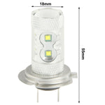 Fendinebbia H7 60W bianco 12 LED CREE per veicoli, DC 12-30V, H7