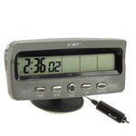 Termometro digitale per auto LCD da 3,6 pollici con visualizzazione di ora/data/settimana/allarme/tensione della batteria di stoccaggio dell'auto, 3.6 inch Digital Thermometer